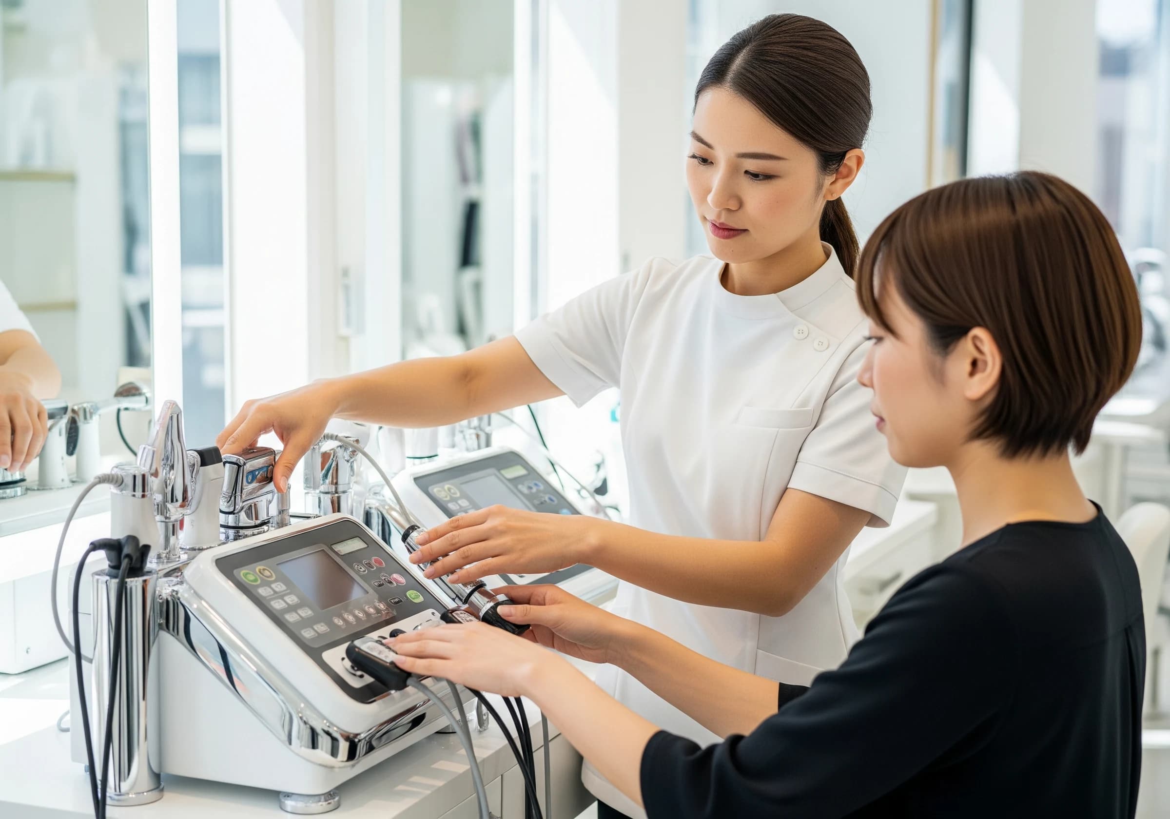 専任インストラクターによる納品研修の様子